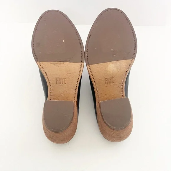 Black Leather Frye Mules - Picture 4 of 7